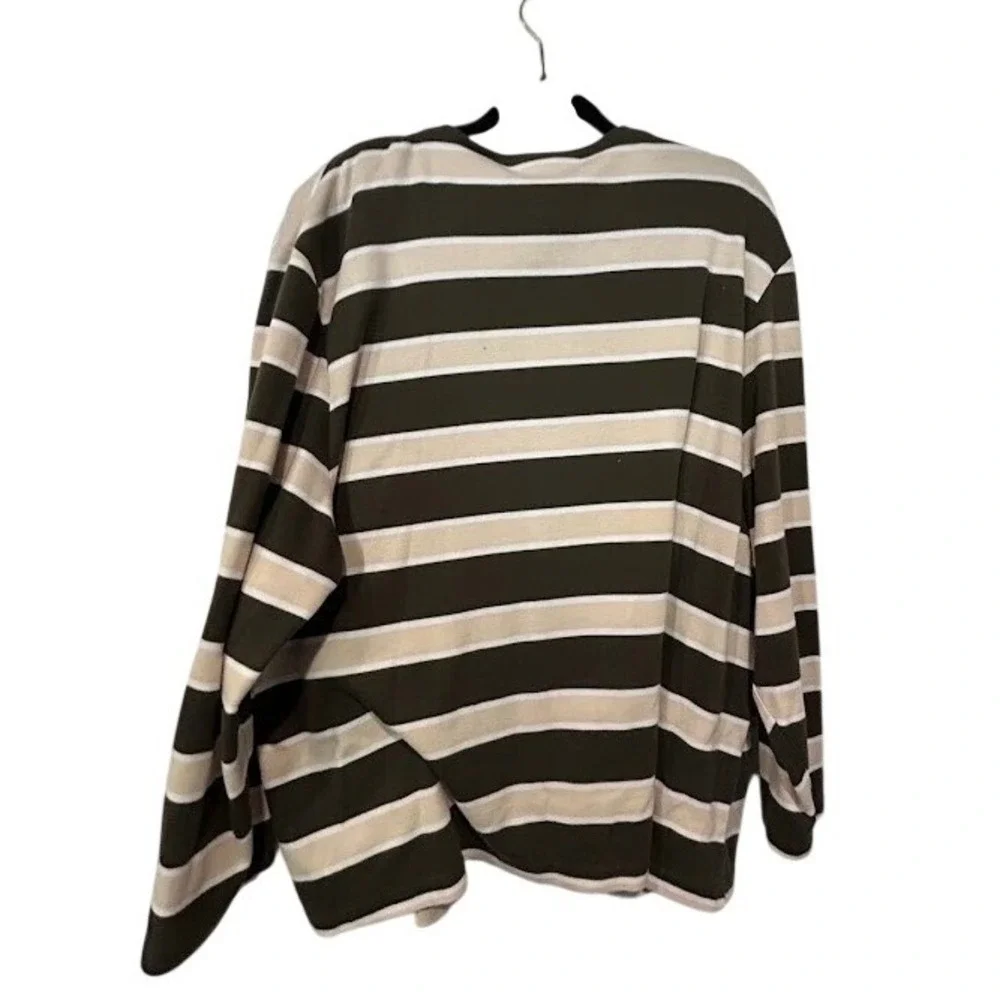 Carolina Colours Plus Olive Green Striped Cardigan and Tank Top Twin Set‎ 22W
